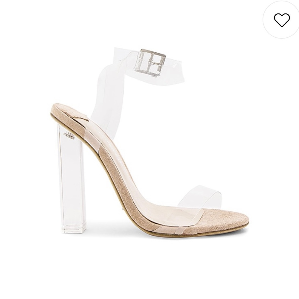 Tony Bianco Kiki Heel in Clear Vynalite & Blush-Size 7.5